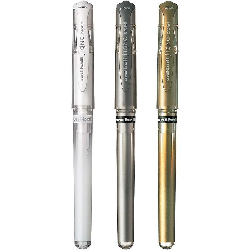 Pióro żelowe Uni UM-153 złote